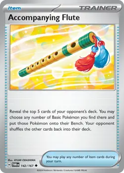 Accompanying Flute TWM 142/167 Pokemon SV06: Twilight Masquerade Uncommon Nor... - Image 1