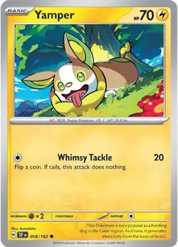 Yamper TEF 058/162 Pokemon SV05: Temporal Forces Common Normal EN NM - Image 1
