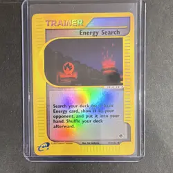 Pokemon Energy Search 153/165 Expedition Base Set Reverse Holo 2002 Trainer Card - Image 1
