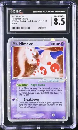 Pokemon EX FireRed & LeafGreen Mr. Mime Ex 111/112 Ultra Rare Holo CGC 8.5 - Image 1