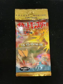 1996 Pocket Monsters Fossil 291 Booster Pack Factory Sealed Japan Pokemon - Image 1