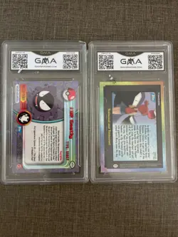 2000 Topps Pokemon TV Animation Gastly #92 & EP18 Tentacool/Tentacruel GMA 8.5 L - Image 2
