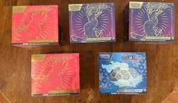 Pokemon TCG Scarlet Violet 5 Sealed ETB Lot With Stellar Crown And Base - Image 1