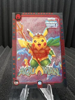 Aquaman (Pikachu) #E29 - Red Holo - Heros & Villains Flash Edition Pokemon - Image 1