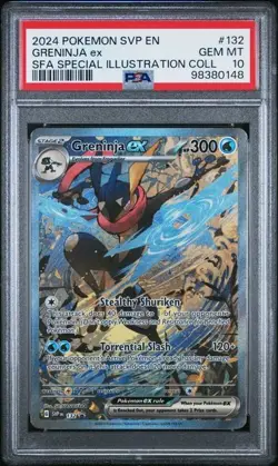Pokemon - Greninja ex SVP132 Full Art Alt Art Black Star Promo PSA 10 GEM MINT - Image 1