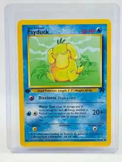 2000 Pokemon Team Rocket 1st Edition Psyduck 65 - Image 1