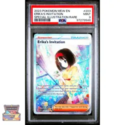 ERIKA'S INVITATION SPECIAL ILLUSTRATION RARE 203 POKEMON MEW S&V 151 2023 PSA 9 - Image 1