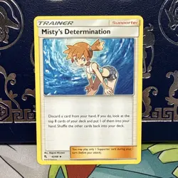 Misty's Determination SM Hidden Fates Pokemon NM 62/68 Sun & Moon - Image 1