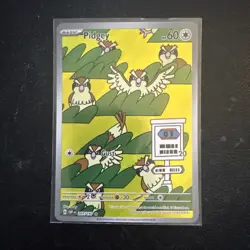 Pokemon Pidgey 207/197 Sv03: Obsidian Flames Holo Illustration Rare Full Art - Image 1