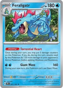 Feraligatr TEF 041/162 Pokemon SV05: Temporal Forces Rare Holofoil EN NM - Image 1