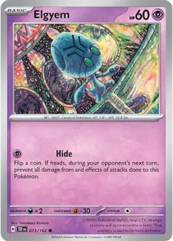 Elgyem TEF 073/162 Pokemon SV05: Temporal Forces Common Normal EN NM - Image 1