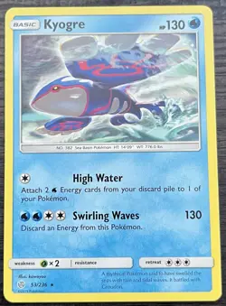 Kyogre 53/236 Pokemon TCG Sun & Moon Cosmic Eclipse Rare Non Holo MINT NM - Image 1