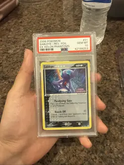 2006 POKEMON EX HOLON PHANTOMS #31 SABLEYE-REVERSE FOIL PSA 10 - Image 1