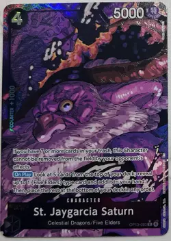 One Piece Carrying On His Will St Jaygarcia Saturn OP13-083 Alternate Alt Art NM - Image 1