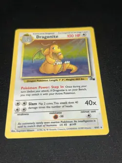 Pokemon TCG Dragonite fossil 2 card lot, 1st edition nonholo, unlimited holorare - Image 2