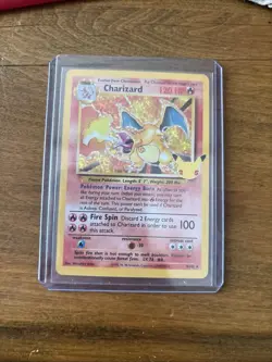 Pokemon TCG Charizard Holo Rare Card 25th Anniversary Edition 4/102 - NM - Image 1