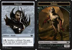 Emblem - Nixilis // Zombie Token - Black NM, English MTG Commander 2014 - Image 1