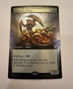 MTG - Hatchery Sliver- Ex Art Foil - Commander Master - NM LT#138 - Image 1