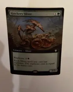 MTG - Hatchery Sliver- Ex Art Foil - Commander Master - NM LT#138 - Image 5