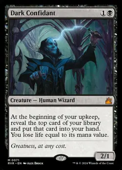 1x Dark Confidant - Foil NM-Mint, English Ravnica Remastered MTG Magic - Image 1