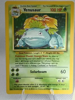 Pokemon TCG Venusaur Holo Rare Base Set 15/102 100 HP Wizards 1999 - Image 1