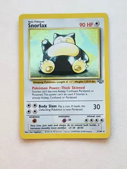 Snorlax Holo Jungle Vintage Pokemon Card 11/64 Unlimited MP VG WOTC - Image 1