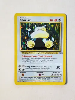Snorlax Holo Jungle Vintage Pokemon Card 11/64 Unlimited MP VG WOTC - Image 2