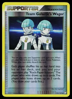 Pokemon Card - Team Galactic's Wager Mysterious Treasures 115/123 Reverse Holo - Image 1