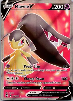 Mawile V (Full Art) 178/195 - SWSH12: Silver Tempest Ultra Rare Pokemon TCG NM - Image 1