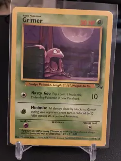 Pokemon TCG Grimer Fossil, Unlimited Common Card 48/62 - Image 1