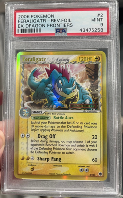 2006 Pokemon EX Dragon Frontiers Feraligatr Reverse Holo PSA 9 MINT - Image 1