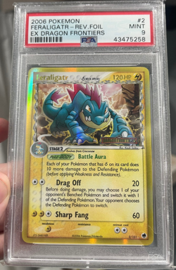 2006 Pokemon EX Dragon Frontiers Feraligatr Reverse Holo PSA 9 MINT - Image 2
