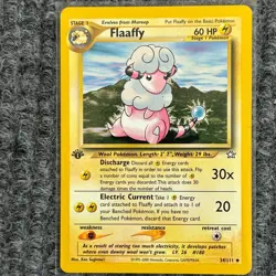 Vintage Pokemon Neo Genesis Flaaffy 1st Edition 34/111 Uncommon NM/Mint - Image 1