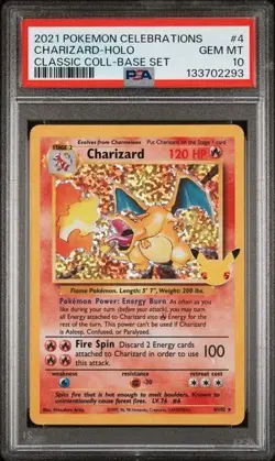 PSA 10 Charizard 4/102 Pokemon Celebrations Classic Collection Holo - Image 1