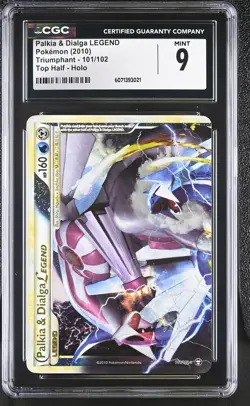 CGC 9 MINT Palkia & Dialga LEGEND Top 2010 Triumphant 101/102 Holo Pokemon Card - Image 1