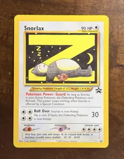 Pokemon TCG Snorlax 49 WOTC Black Star Promo Vintage Near Mint - Image 1