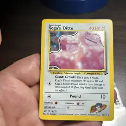 Pokemon Koga's Ditto Gym Challenge 10/132 Holo Rare Unlimited 40 HP WOTC - Image 1