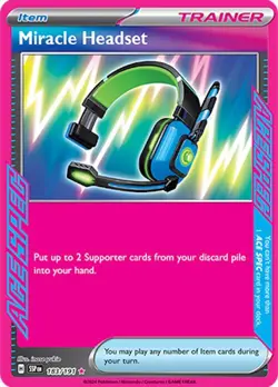 Miracle Headset SSP 183/191 Pokemon SV08: Surging Sparks ACE SPEC Rare Holofo... - Image 1