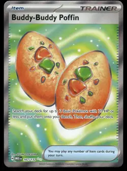 Buddy-Buddy Poffin 167/132 Ultra Rare Mega Evolution Pokemon NM - Image 1