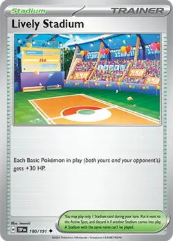 Lively Stadium SSP 180/191 Pokemon SV08: Surging Sparks Uncommon Normal EN NM - Image 1