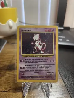Pokemon TCG Mewtwo Base Set 10/102 Holo Unlimited Holo Rare - Image 1