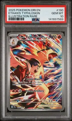 Pokemon TCG Ethan's Typhlosion Destined Rivals Illustration Rare 190/182 PSA 10 - Image 1