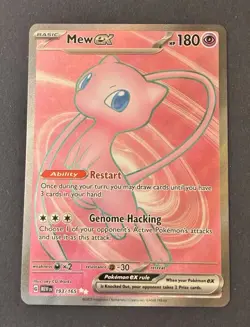 Pokemon Mew EX Ultra Rare Full Art Holo 180 HP 193/165 Scarlet & Violet 151 - Image 2