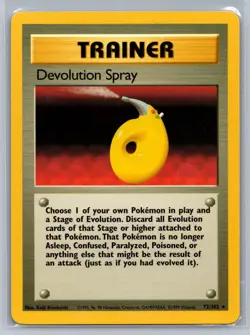 Devolution Spray 72/102 Rare Base Set Unlimited Pokemon Keiji Kinebuchi NM - Image 1
