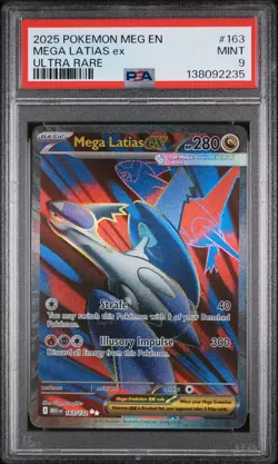 Mega Latias ex 163/132 Ultra Rare Holo Mega Evolution 2025 Pokemon PSA 9 - Image 1