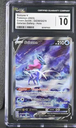 SUICUNE V Crown Zenith Trainer Gallery Holo #GG38 CGC 10 Pokemon - Image 1