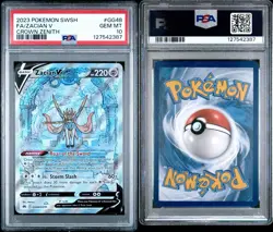 2023 POKEMON SWORD & SHIELD CROWN ZENITH #GG48 FULL ART/ZACIAN V PSA 10 - Image 3