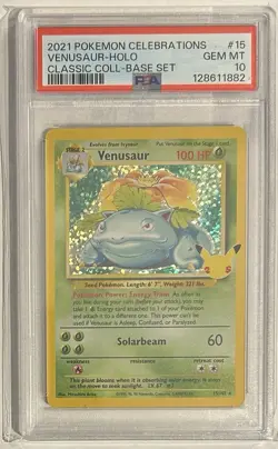 2021 POKEMON CELEBRATIONS CLASSIC COLLECTION #15 VENUSAUR-HOLO PSA 10 - Image 1