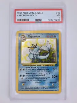 PSA 7 NM Vaporeon #12 Pokemon Jungle Holo WOTC - Image 1