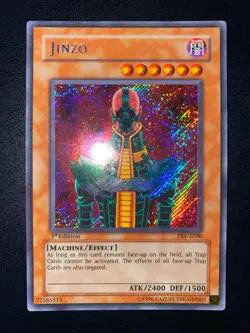 YU-GI-OH! JINZO SECRET RARE PSV-E000 1ST EDITION ENGLISH EUROPE NM/EX - Image 1